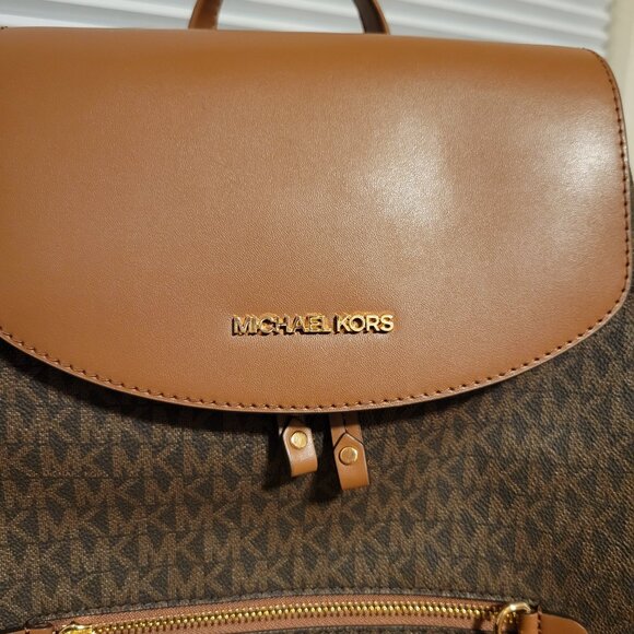 NWT Michael Kors Jet Set Lg Chain Brown Backpack